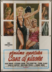 1p115 BIG DELIRIUM Italian 2p 1975 art of sexy Jean Seberg & beautiful near-naked women!