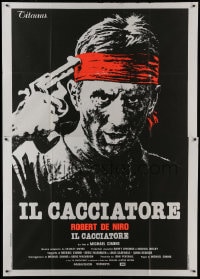 1p124 DEER HUNTER pre-Awards Italian 2p 1979 classic art of Robert De Niro w/gun to head, Cimino!