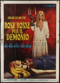 1p125 DEMONS OF THE MIND Italian 2p 1973 Hammer horror, different sexy horror art by Mario Piovano!