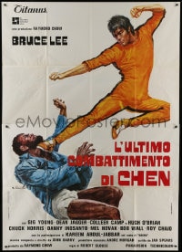 1p136 GAME OF DEATH Italian 2p 1979 different art of Bruce Lee & Kareem Abdul-Jabbar by Ciriello!