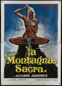 1p143 HOLY MOUNTAIN Italian 2p 1987 Jodorowsky, different art of near-naked girl on mountain top!