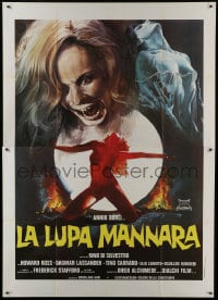 1p150 LEGEND OF THE WOLF WOMAN Italian 2p 1977 La lupa mannara, sexy art of female werewolf!