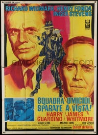 1p154 MADIGAN Italian 2p 1968 different Valcarenghi art of Richard Widmark & Henry Fonda, Siegel