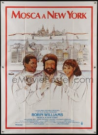 1p156 MOSCOW ON THE HUDSON Italian 2p 1984 great artwork of Russian Robin Williams by Craig!