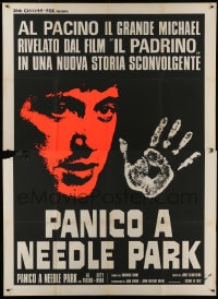 1p161 PANIC IN NEEDLE PARK Italian 2p 1972 different dayglo image of Al Pacino & handprint!