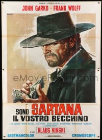 1p166 SARTANA THE GRAVEDIGGER Italian 2p 1969 Casaro spaghetti western art of Garko with cash!