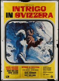 1p180 SWISS CONSPIRACY Italian 2p 1976 David Janssen, Senta Berger, ultimate blackmail thriller!