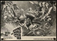 1p032 AROUND THE WORLD UNDER THE SEA pressbook 1966 Lloyd Bridges, great scuba diving fantasy art!