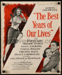 1p035 BEST YEARS OF OUR LIVES pressbook 1946 Dana Andrews, Teresa Wright, Virginia Mayo, rare!