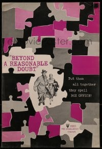 1p036 BEYOND A REASONABLE DOUBT pressbook 1956 Fritz Lang noir, Dana Andrews & Joan Fontaine!