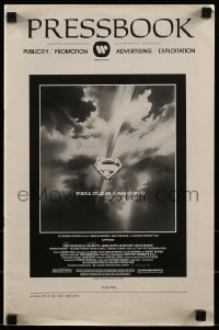 1p100 SUPERMAN pressbook 1978 comic book hero Christopher Reeve, Brando, Hackman, classic!