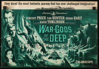 1p106 WAR-GODS OF THE DEEP pressbook 1965 Vincent Price, Jacques Tourneur underwater sci-fi!