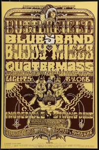 1p006 BUTTERFIELD BLUES BAND/BUDDY MILES/QUATERMASS 14x21 music poster 1970 Norman Orr art!