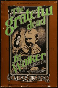 1p011 GRATEFUL DEAD/JUNIOR WALKER/GLASS FAMILY 1st printing 14x21 music poster 1969 Randy Tuten art!