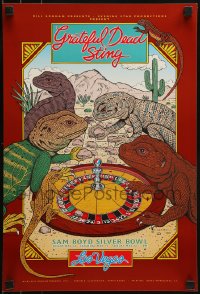1p013 GRATEFUL DEAD/STING 13x19 music poster 1993 Harry Rossit art of lizards playing roulette!