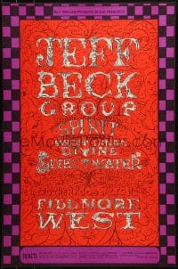 1p015 JEFF BECK GROUP 14x21 music poster 1968 great psychedelic art by Lee Conklin, Bill Graham!