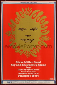 1p002 STEVE MILLER BAND/SLY & THE FAMILY STONE/POGO 14x21 music poster 1968 Wes Wilson art!