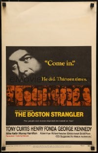 1p210 BOSTON STRANGLER WC 1968 Tony Curtis, Henry Fonda, he killed thirteen girls!