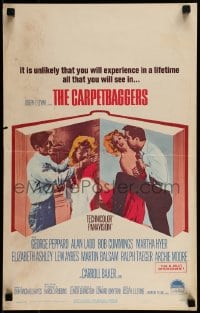 1p215 CARPETBAGGERS WC 1964 great close up of Carroll Baker biting George Peppard's hand!