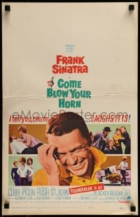 1p221 COME BLOW YOUR HORN WC 1963 close up of laughing Frank Sinatra, from Neil Simon's play!