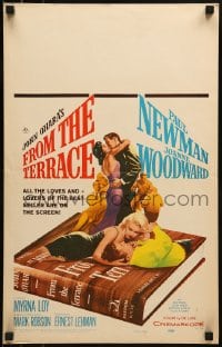 1p231 FROM THE TERRACE WC 1960 artwork of Paul Newman & sexy half-dressed Joanne Woodward!