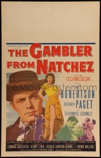 1p232 GAMBLER FROM NATCHEZ WC 1954 Dale Robertson, sexy Debra Paget, riverboat gambling!