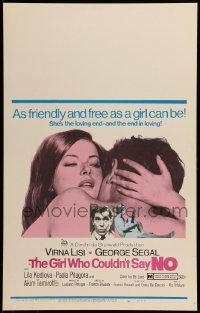 1p234 GIRL WHO COULDN'T SAY NO WC 1969 sexy Virna Lisi is the end in loving, George Segal!