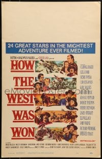 1p243 HOW THE WEST WAS WON WC 1964 John Ford epic, Debbie Reynolds, Gregory Peck & all-star cast!