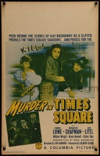1p268 MURDER IN TIMES SQUARE WC 1943 Edmund Lowe, Marguerite Chapman, Broadway's gripping mystery!