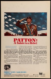 1p274 PATTON WC 1970 A Salute to a Rebel, General George C. Scott, World War II classic!