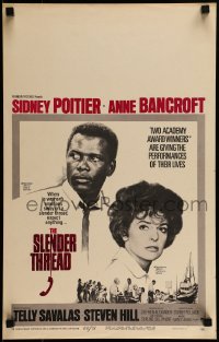 1p289 SLENDER THREAD WC 1966 Sidney Poitier keeps Anne Bancroft from committing suicide!