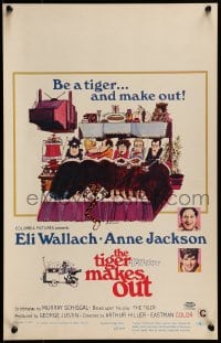 1p297 TIGER MAKES OUT WC 1967 wacky different art of Eli Wallach & cast by Donald Silverstein!