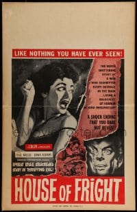 1p301 TWO FACES OF DR. JEKYLL Benton WC 1961 House of Fright, art of burning face & scared woman!