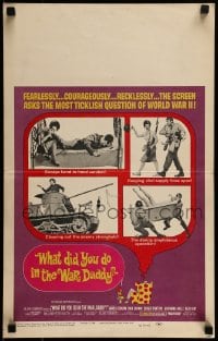 1p306 WHAT DID YOU DO IN THE WAR DADDY WC 1966 James Coburn, Blake Edwards, funny design!