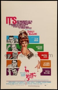 1p309 WOMAN TIMES SEVEN WC 1967 sexy Shirley MacLaine, naughty as a pink lace nightgown!