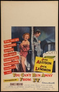 1p312 YOU CAN'T RUN AWAY FROM IT WC 1956 Jack Lemmon & Allyson in remake of It Happened One Night!