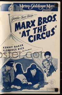 1p027 AT THE CIRCUS English pressbook 1940 The Marx Brothers, Groucho, Chico & Harpo, ultra rare!