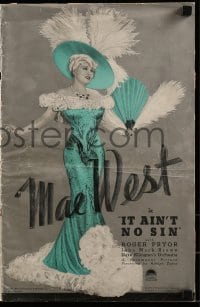 1p033 BELLE OF THE NINETIES pressbook 1934 Leo McCarey, Mae West, working title It Ain't No Sin!