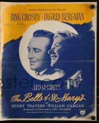 1p034 BELLS OF ST. MARY'S pressbook 1947 Ingrid Bergman, Bing Crosby, Leo McCarey, ultra rare!
