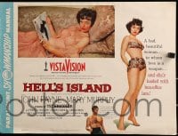 1p057 HELL'S ISLAND pressbook 1955 John Payne, sexiest Mary Murphyin swimsuit & nightie!