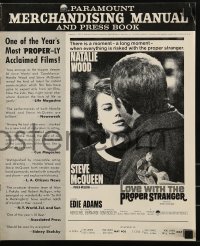 1p069 LOVE WITH THE PROPER STRANGER pressbook 1964 romantic images of Natalie Wood & Steve McQueen!