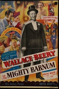 1p074 MIGHTY BARNUM die-cut pressbook 1934 Wallace Beery as legendary circus showman, ultra rare!
