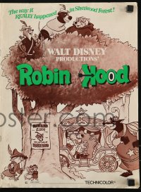 1p093 ROBIN HOOD pressbook 1973 Walt Disney's cartoon version, the way it REALLY happened!