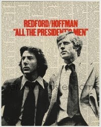 1r016 ALL THE PRESIDENT'S MEN color 11x14 TC 1976 Hoffman & Redford as Woodward & Bernstein!