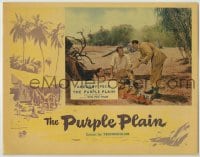1r753 PURPLE PLAIN English LC 1955 Gregory Peck by crashed plane, written by Eric Ambler!