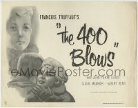 1r003 400 BLOWS TC 1959 Jean-Pierre Leaud as young Francois Truffaut, French New Wave classic!