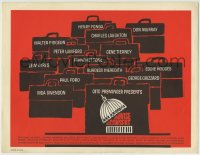 1r010 ADVISE & CONSENT TC 1962 Otto Preminger classic, Fonda, great artwork by Saul Bass!