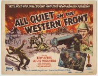 1r014 ALL QUIET ON THE WESTERN FRONT TC R1950 Lew Ayres in a story of blood, guts and tears!