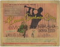 1r031 BENNY GOODMAN STORY TC 1956 Steve Allen as Goodman, Donna Reed, Gene Krupa, Reynold Brown art