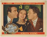 1r385 BIG BUSINESS GIRL LC 1931 great c/u of Loretta Young between Ricardo Cortez & Frank Albertson